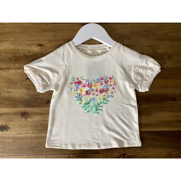 NWT Matilda Jane Enchanted Garden Party Cream Pink Floral Heart Floral Knit Tee - Picture 2 of 5